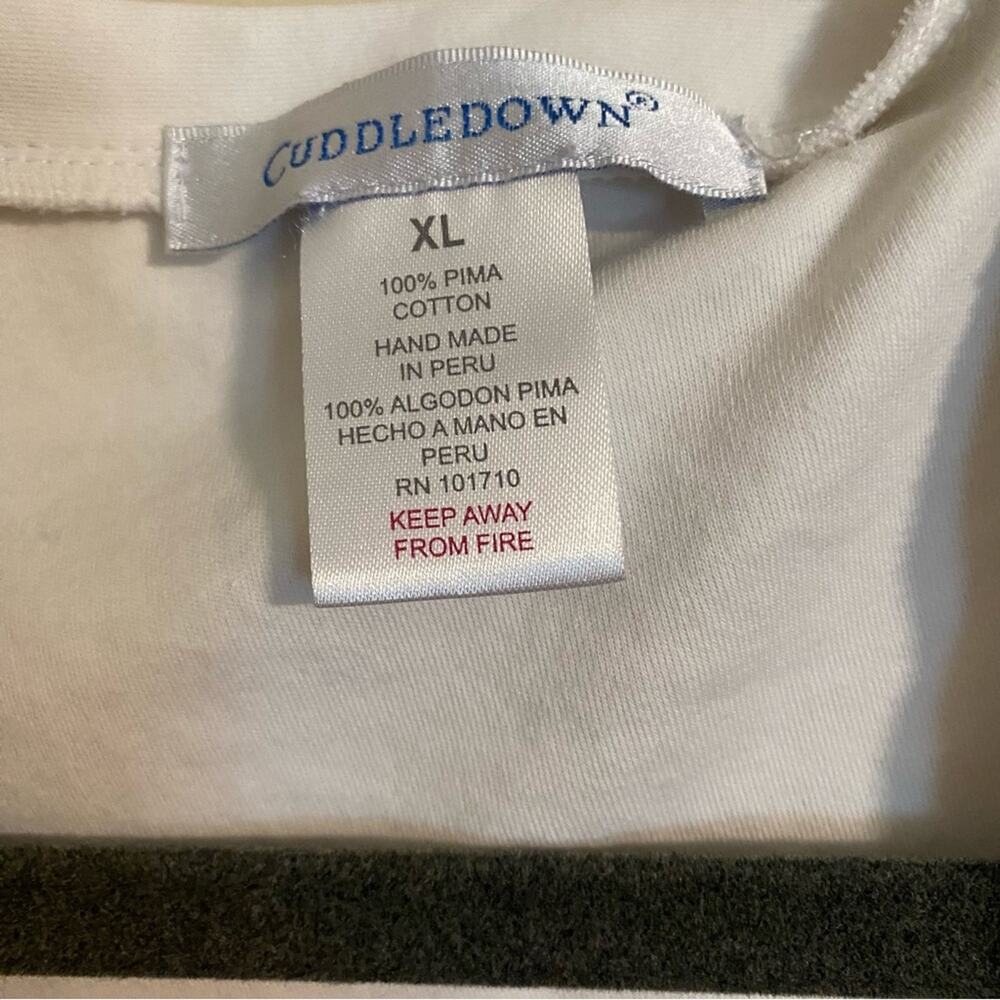 Cuddledown White Lightweight Sleep Robe‎ XL - Picture 6 of 6